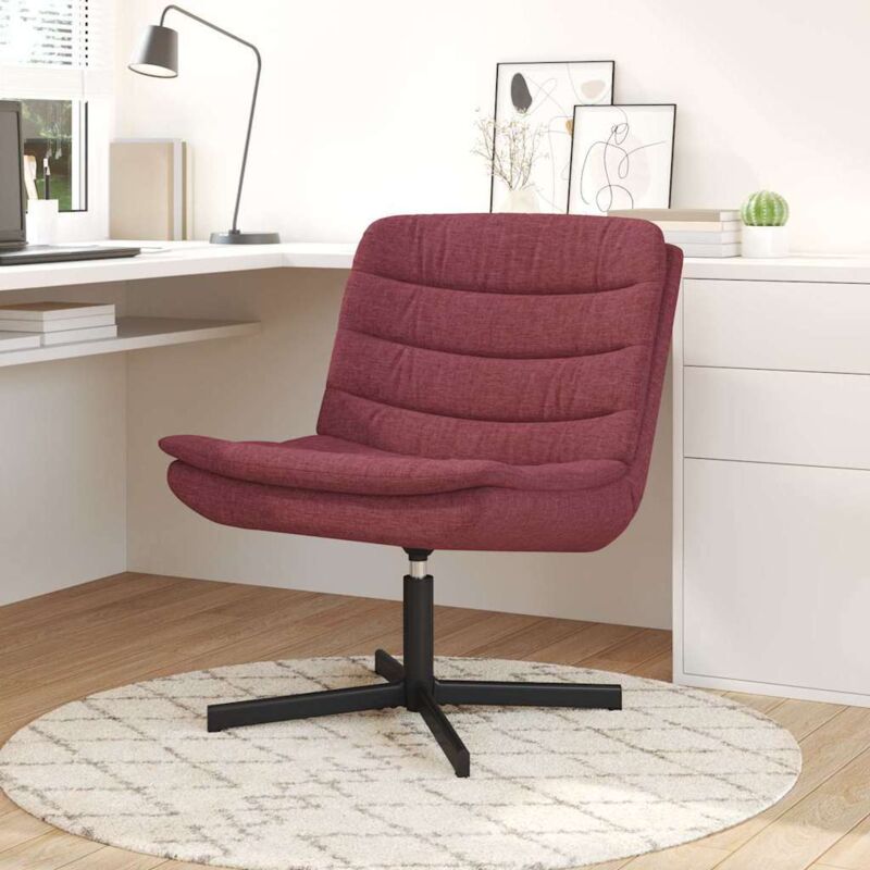 Vidaxl - Swivel Chair Wine red 63 x 75 x 76 cm Fabric