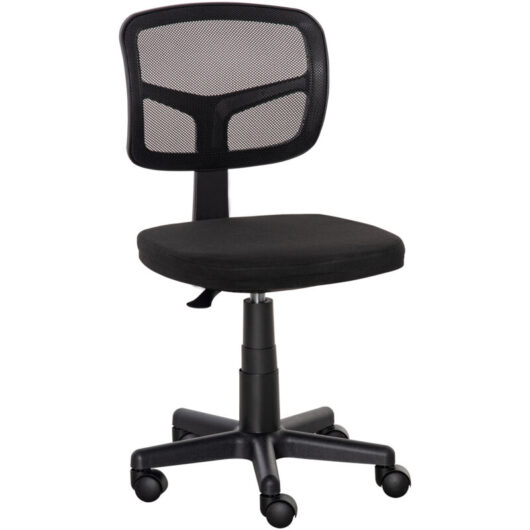 Vinsetto - Small Office Chair without Arms, Ergonomic Swivel Mesh Desk Chair