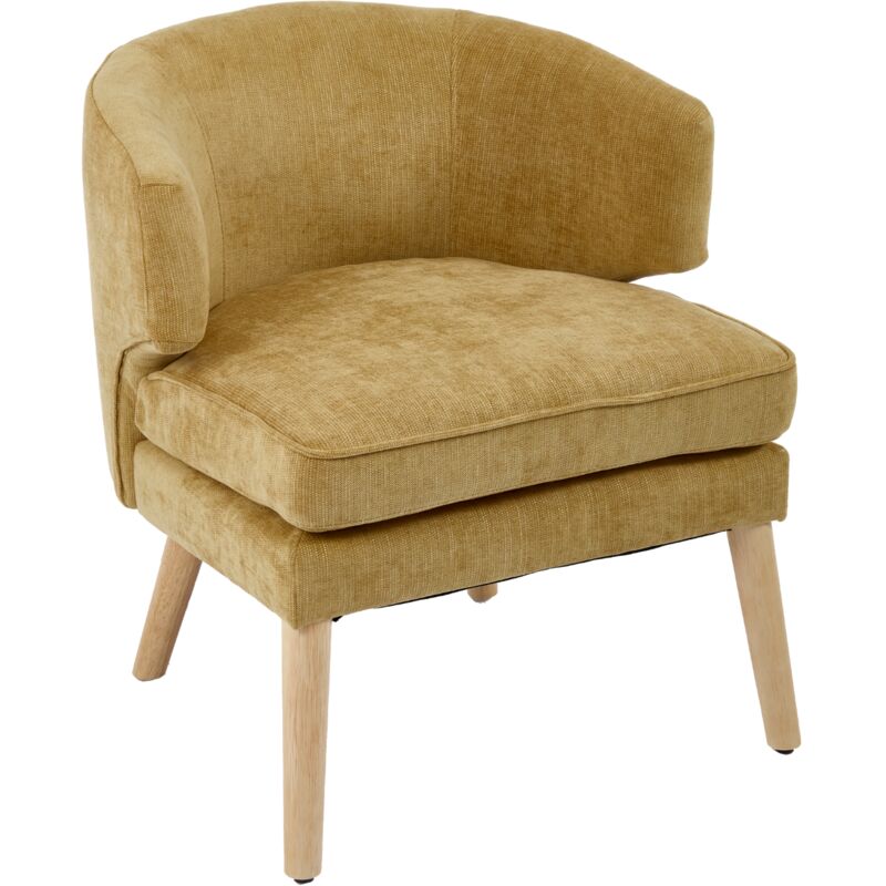 Wahson Office Chairs - Armchair Chenille Thick Padded Modern Occasional Tub Chair Comfortable Lounge Chair with Wood Legs for Bedroom Living Room,
