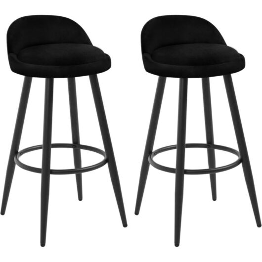 Woltu - 2x Tall Bar stools. Bar chairs with Backrest. Kitchen stools. Breakfast stools